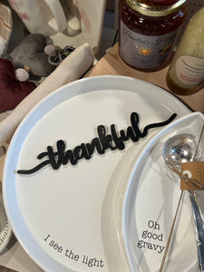Holiday Place Setting Words