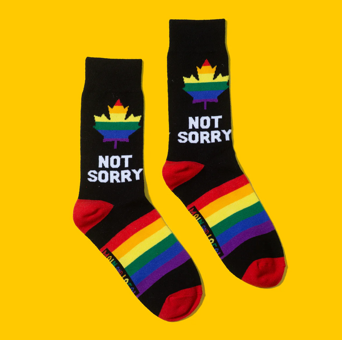 NOT SORRY pride socks